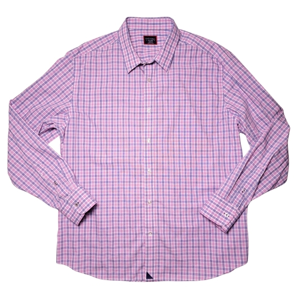UNTUCKit Pink Blue & White Check Wrinkle-Free Dolcetto Shirt XXL - Picture 2 of 6